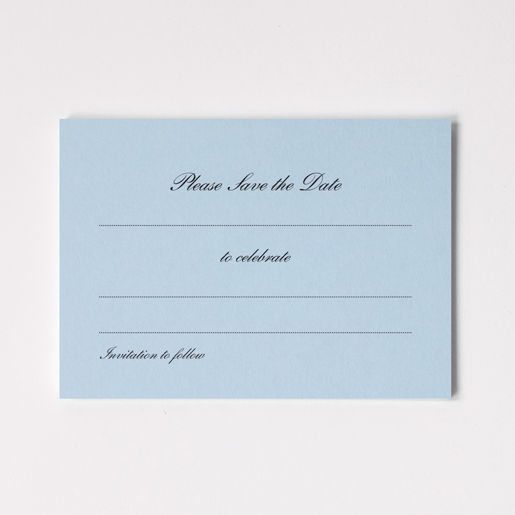 Thermographed Save the Date Cards - Ready To Write