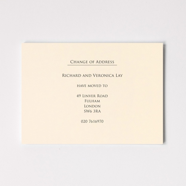 A6 Change Of Address Cards - Flat Printed